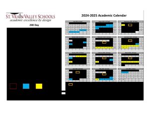 200 Day Calendar 2024-2025 July – June – St. Vrain Valley Schools