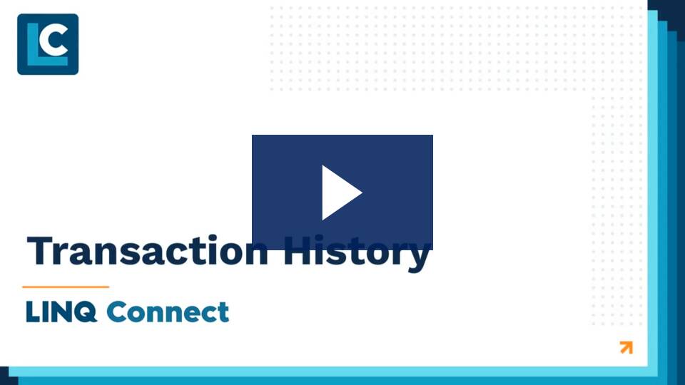 Video link to a tutorial of meal transaction history in LINQ Connect.
