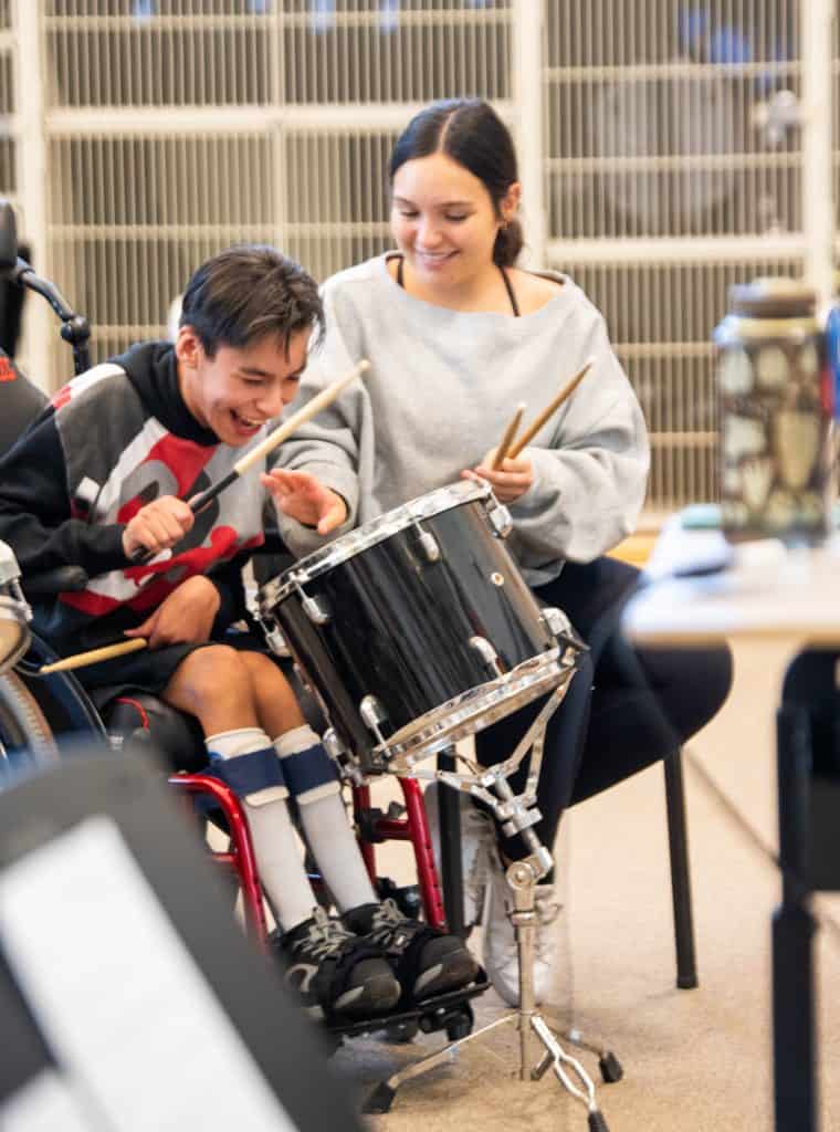 Erie HS students in Unified Percussion  