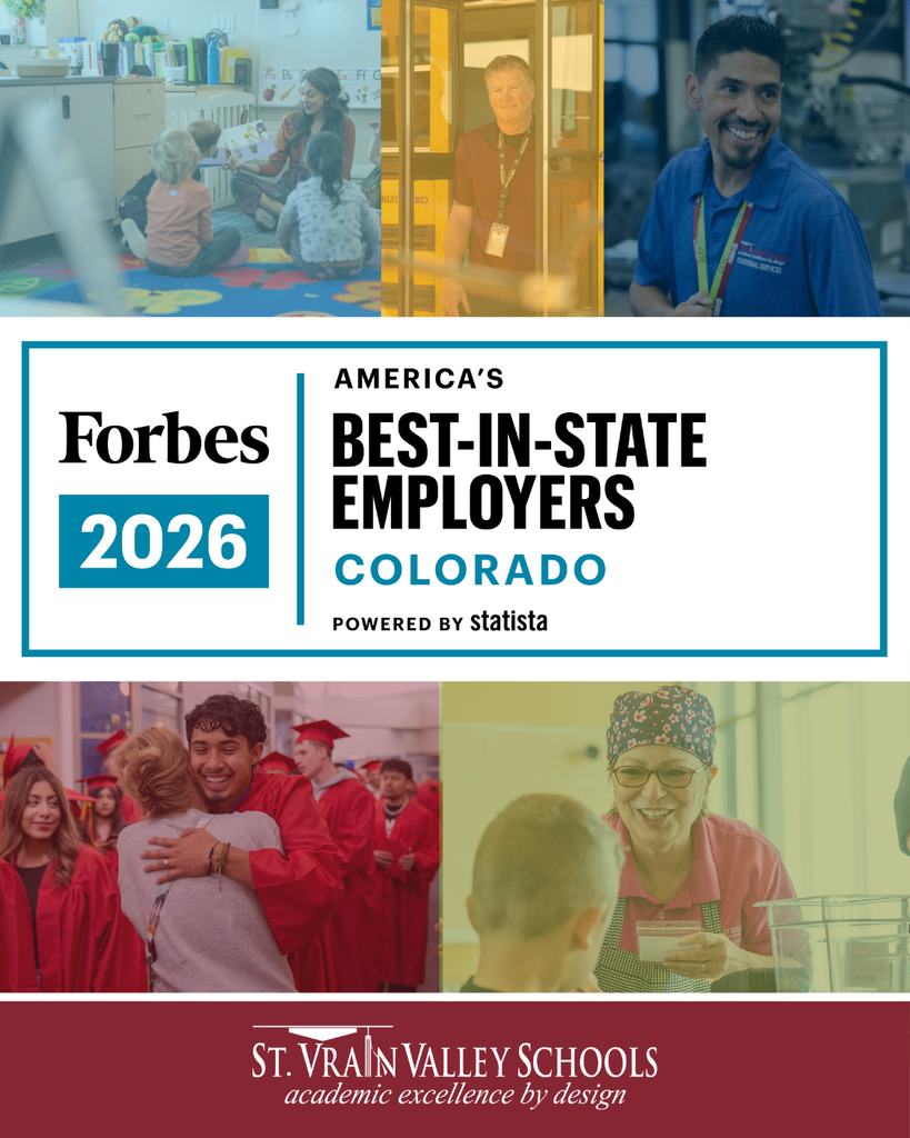 Forbes 2026 destaca a St. Vrain Valley Schools como una de las mejores empresas para trabajar en Colorado, poniendo de relieve la diversidad de sus entornos educativos.